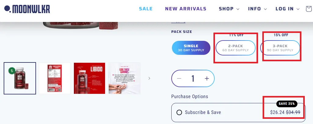 Moonwlkr 25% off on subscription