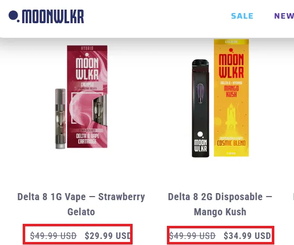 Moonwlkr 10% discount on vapes